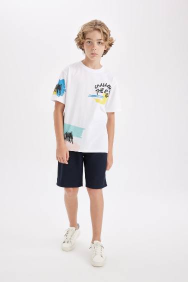 Boy Printed T-Shirt Shorts 2 Piece Set