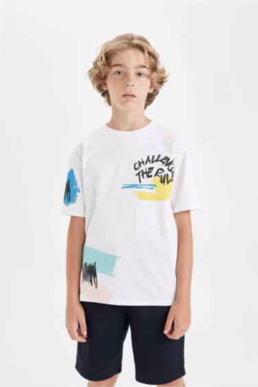 Boy Printed T-Shirt Shorts 2 Piece Set