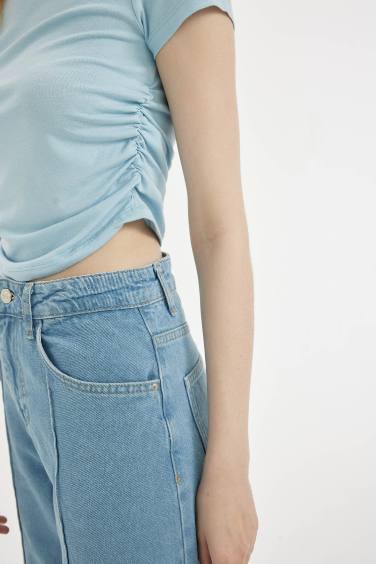 Fitted Crew Neck Modal Short Sleeve T-Shirt