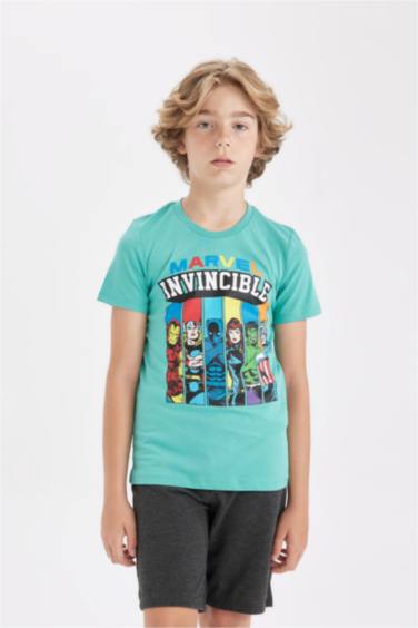 سيت بجامة قصة عادية من مارفل - قطعتين