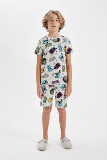 سيت بجامة ولادي قصة عادية من مارفل - قطعتين