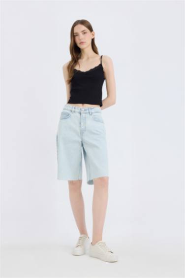 Fitted Slim Fit Ribbed Camisole Black Undershirt