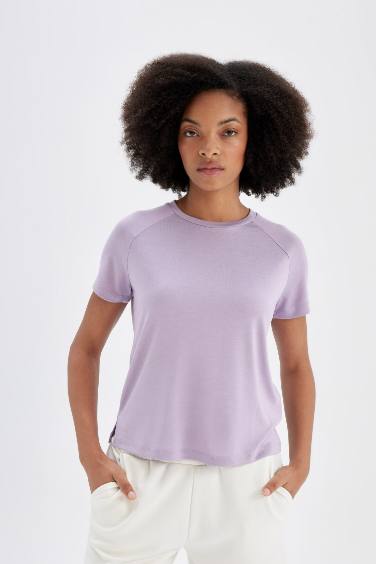 DeFactoFit Crew Neck Sports Crop T-Shirt