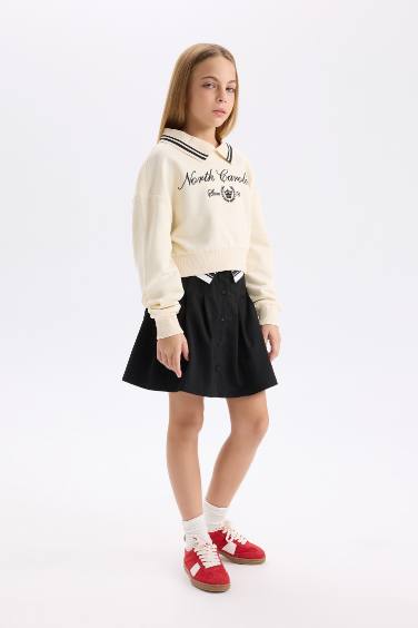 Girl Twill Regular Fit Skirt