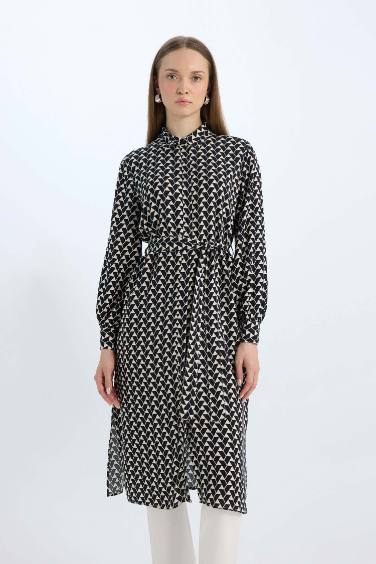 Regular Fit Printed Long Sleeve Tunic