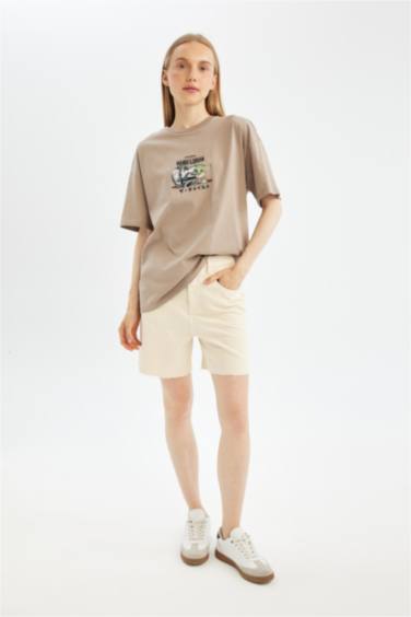 Star Wars-Mandalorian Oversize Fit Printed T-Shirt