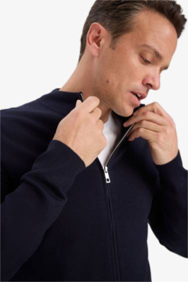 Standard Fit Turtleneck Knitwear Cardigan