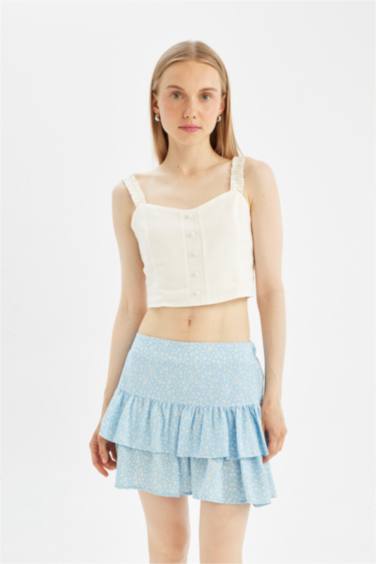 Printed High waist Mini Skirt