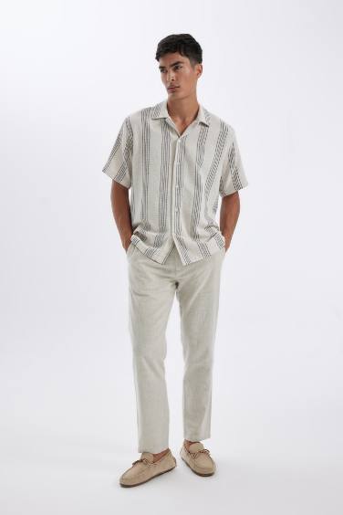 релакс пішімі жолақ Қысқа жеңді жейде