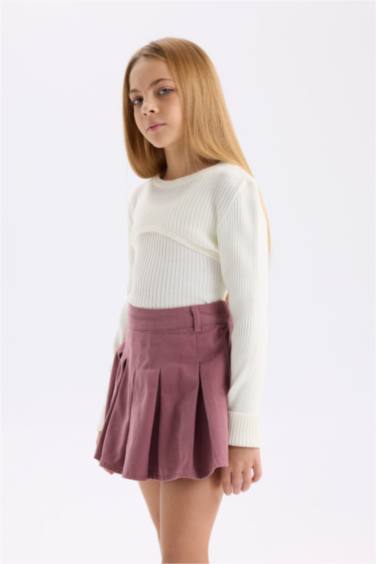 Girl 2 piece Slim Fit Crew Neck Pullover