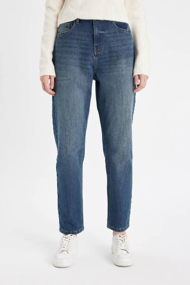 Джинсы Comfort Mom комфортного кроя с высокой талией