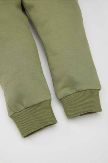 بنطلون بيبي اولادي خفيف قصة عادية كاكي - قطعتين