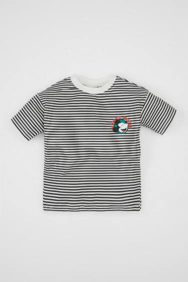 Baby Boy Disney Mickey & Minnie Striped T-Shirt