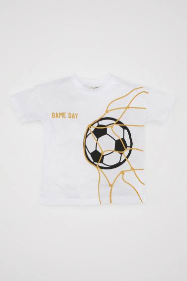 Baby Boy Football Printed Short Sleeve T-Shirt