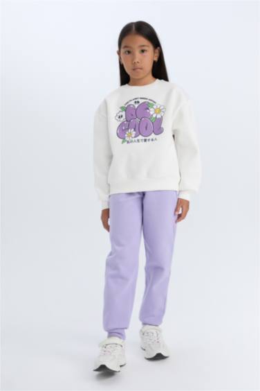 Sweat-shirt imprimé à Coupe décontractée Col rond pour Fille