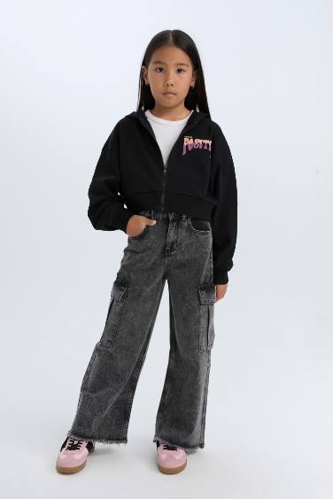 بلوفر برسمة مدينة بغطاء للرأس ببطانة ناعمة