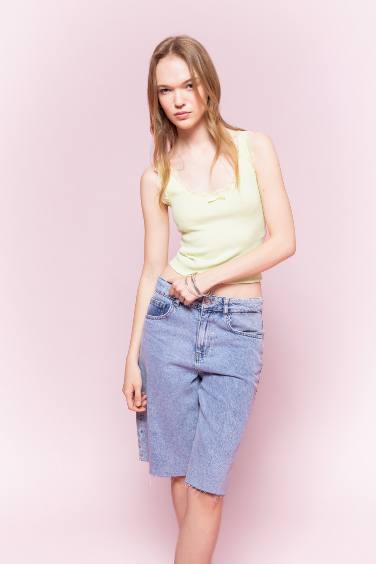 Fitted Ribbed Camisole Crop Top