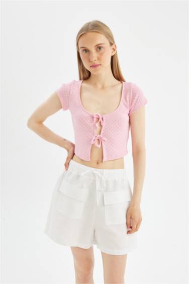 Slim Fit Camisole Short Sleeve T-Shirt