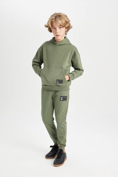 Boy Child Woven Labeled School Sweatpants