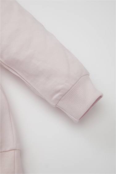 Bisiklet Yaka Baskılı Sweatshirt Kız Bebek