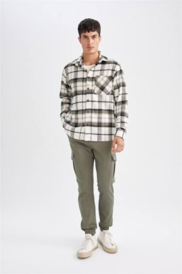 Regular Fit Kareli Oduncu Flanel Uzun Kollu Gömlek