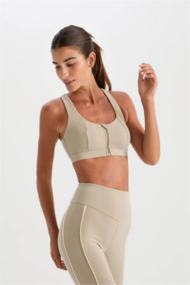 Спортивный бюстгальтер на молнии, DeFactoFit