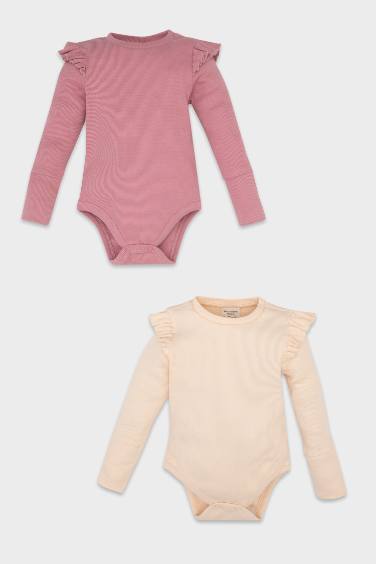 Baby Girl 2 piece Long Sleeve Snap Body