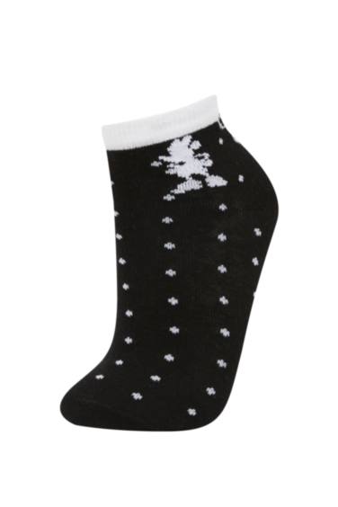 جوارب بناتي قصيرة قطن من ديزني ميكي وميني - 3 قطع