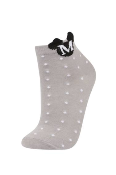 جوارب بناتي قصيرة قطن من ديزني ميكي وميني - 3 قطع