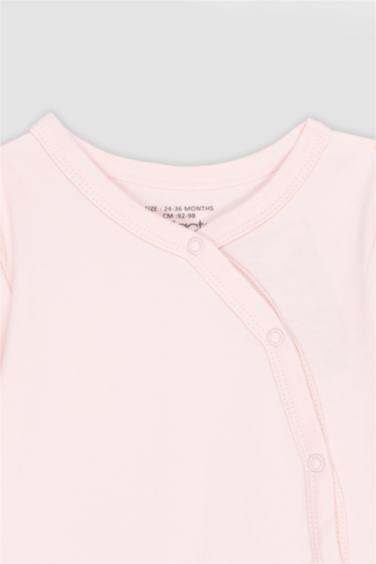 Baby Girl Newborn Heart Patterned 2 Piece Jumpsuit