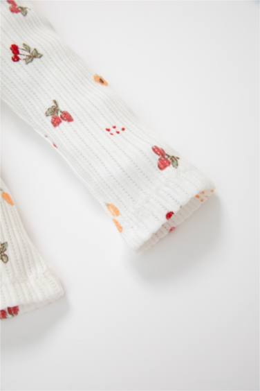 Ensemble Pyjamas à Manches Longues à motifs de Fruits Col Boutonné pour BéBé Fille