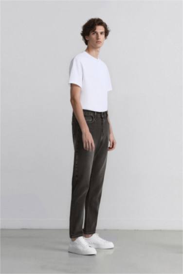 90's Slim Fit Dar Kalıp Yüksek Bel Dar Paça Jean Pantolon