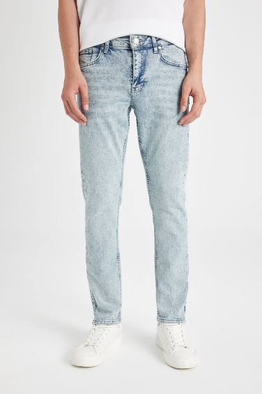 Carlo Skinny Fit Normal Waist Washed Jeans