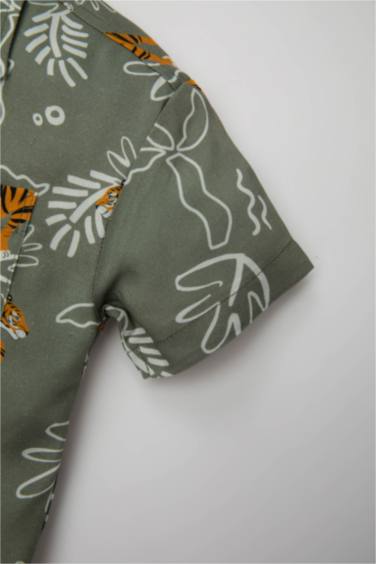 Baby Boy Open Collar Short Sleeve Shirt