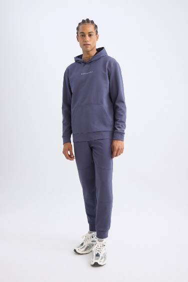 بنطلون سويت بانتس جوجر قماش سكوبا قصة عادية برجل مطاطي من DeFactoFit