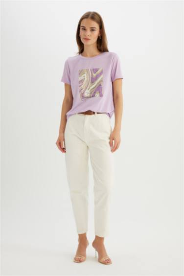 T-Shirt imprimé Coupe Régulière Col Ras Du Cou