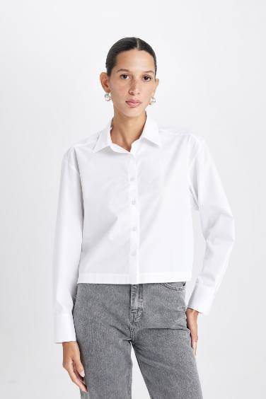 Poplin Crop Shirt