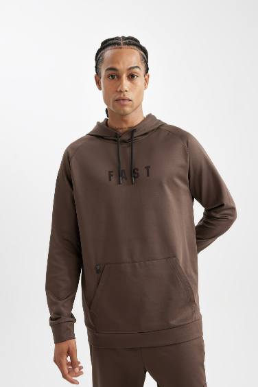 DeFactoFit Standard Fit Hooded Sports Sweatshirt