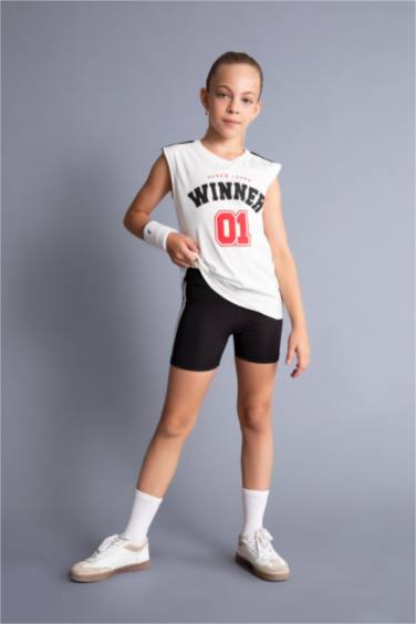 سروال ضيق بناتي قصير