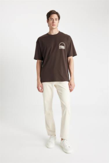 بنطرون جينز قصة مستقيمة وخصر عادي