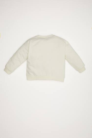 سويت شيرت بيبي بناتي قصة عادية بيج