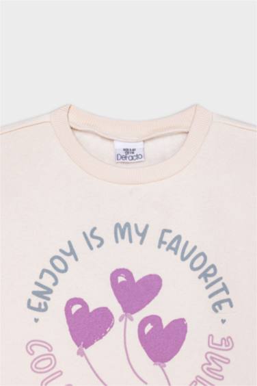 Baby Girl Regular Fit Slogan Printed Sweatshirt