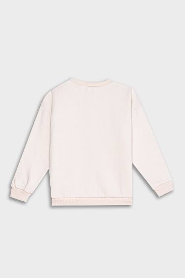 Baby Girl Regular Fit Slogan Printed Sweatshirt