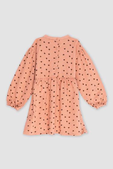 Baby Girl Polka Dot Long Sleeve Sweatshirt Fabric Dress