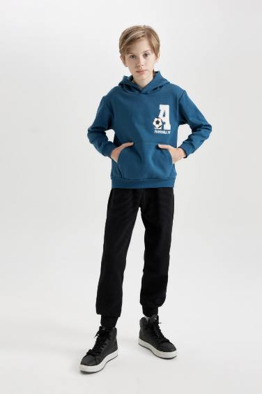 Boy Printed Hooded Sweatshirt Sweatpants 2 Piece