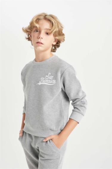 Boy Printed Sweatshirt Sweatpants 2 Piece Set