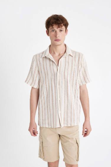 Regular Fit Striped Short Sleeve Shirt