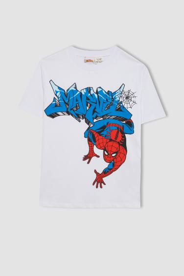 Boy Marvel Spiderman Crew Neck Short Sleeve T-Shirt