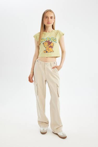 Garfield Fitted Crew Neck Short Sleeve T-Shirt