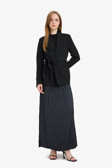 A Kesim Saten Maxi Etek